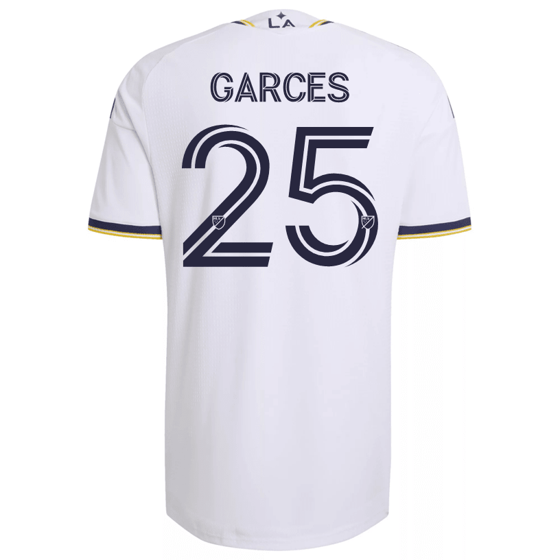adidas Men's Garces LA Galaxy Authentic Match Home Jersey 26/27 (White)