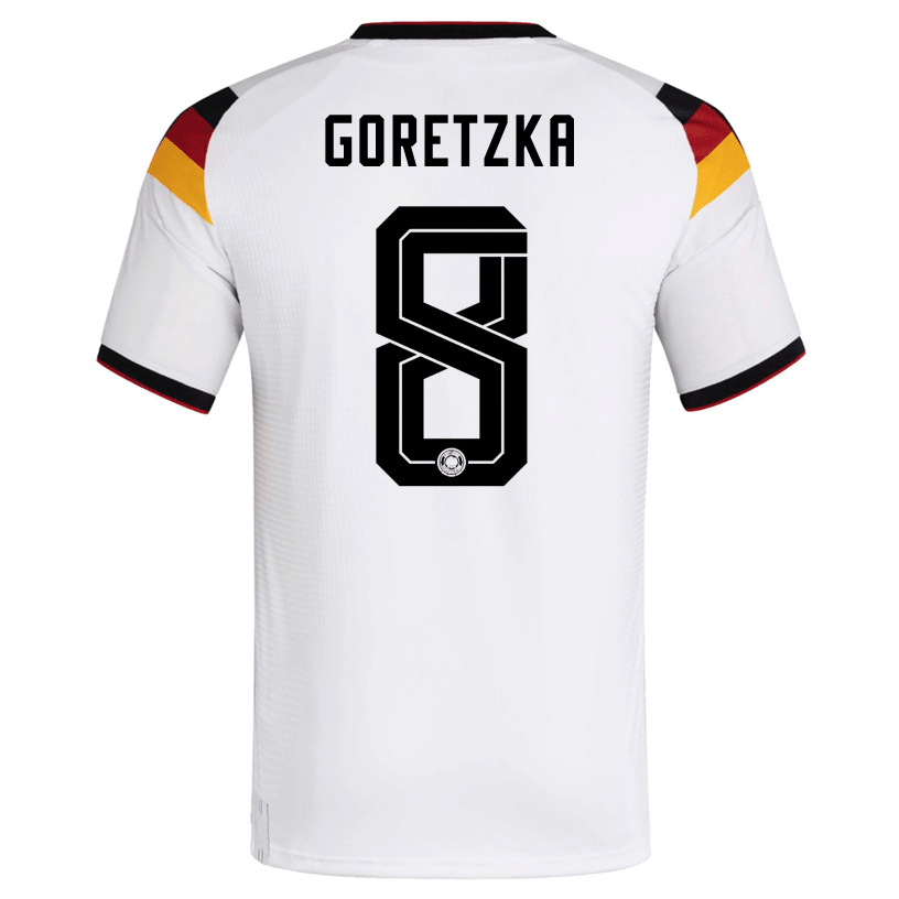adidas Men's Goretzka Germany Authentic Home World Cup Jersey 2026 (White/Black)