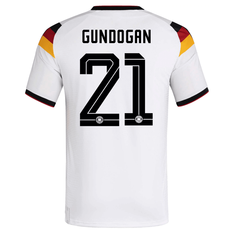 adidas Men's Gundogan Germany Authentic Home World Cup Jersey 2026 (White/Black)