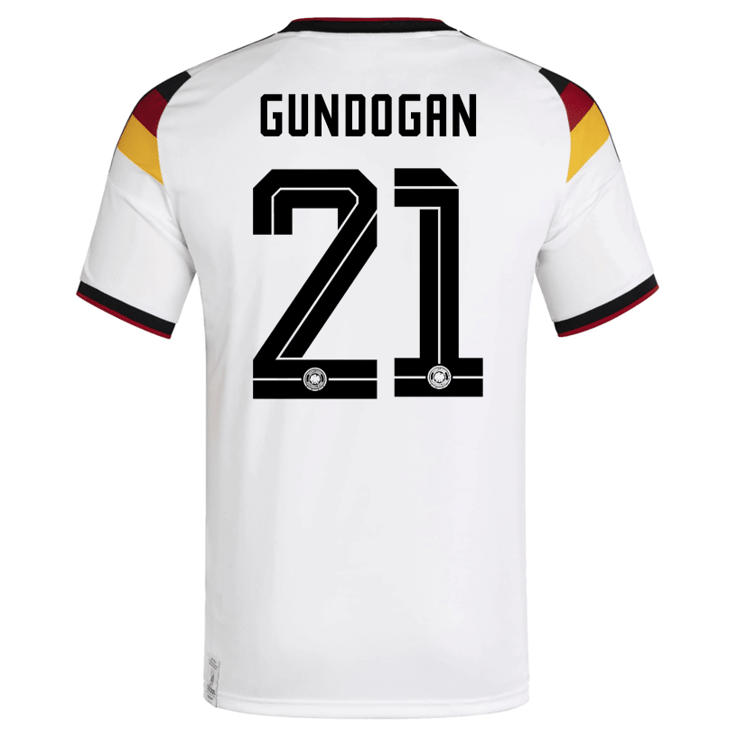 adidas Men's Gundogan Germany Home World Cup Jersey 2026 (White/Black)