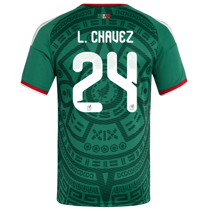 adidas Men's L. Chavez Mexico Home 2026 World Cup Jersey (Bold Green)