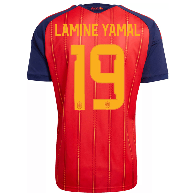 adidas Men's Lamine Yamal Spain World Cup Home Jersey 2026 (Vivid Red)