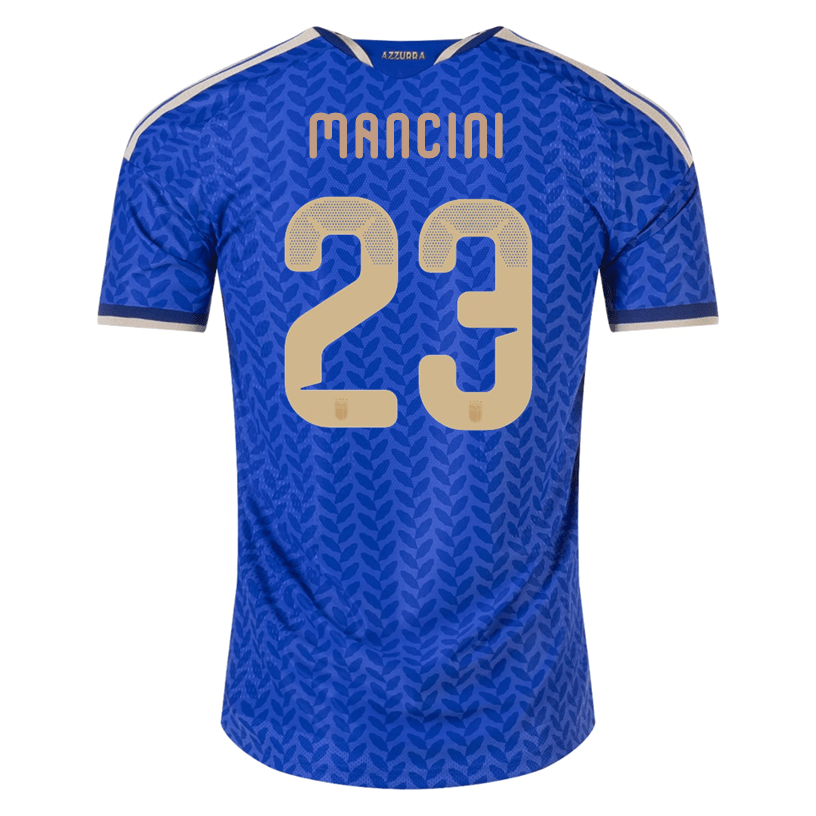 adidas Men's Mancini Italy 2026 Authentic Home Jersey (Bold Blue)