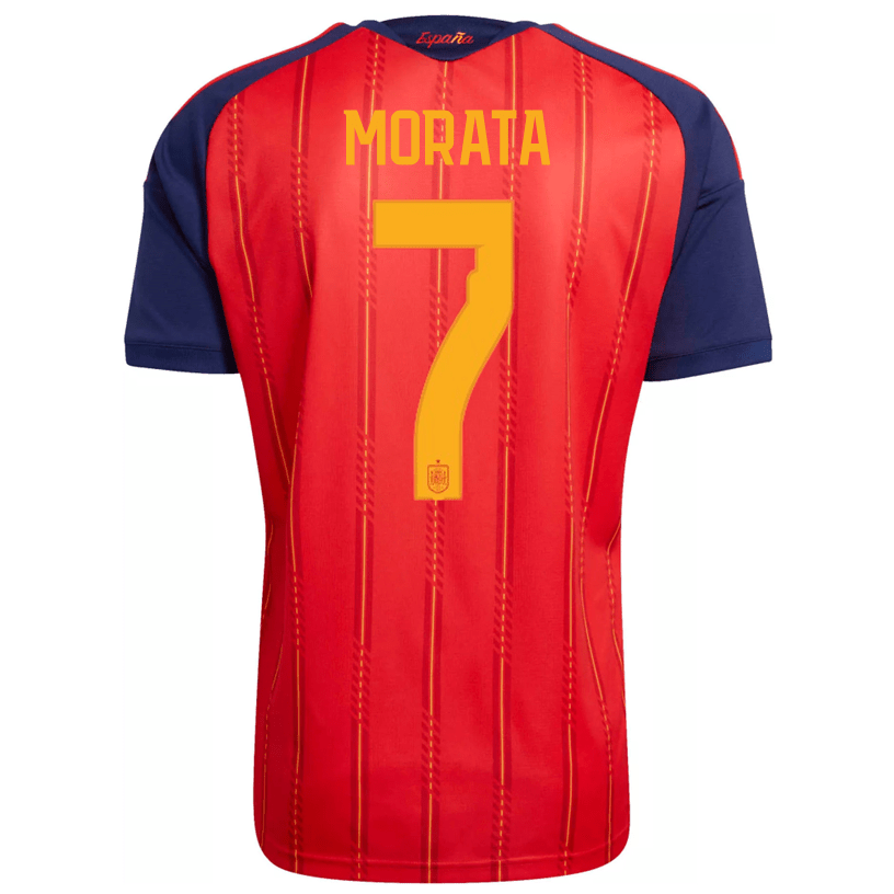 adidas Men's Morata Spain World Cup Home Jersey 2026 (Vivid Red)