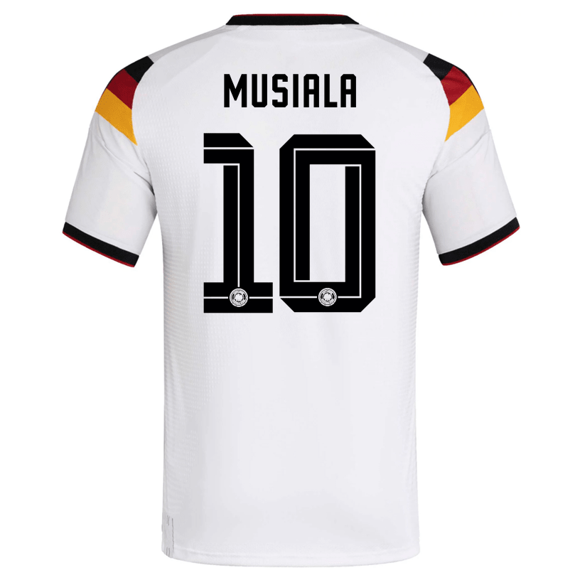 adidas Men's Musiala Germany Authentic Home World Cup Jersey 2026 (White/Black)