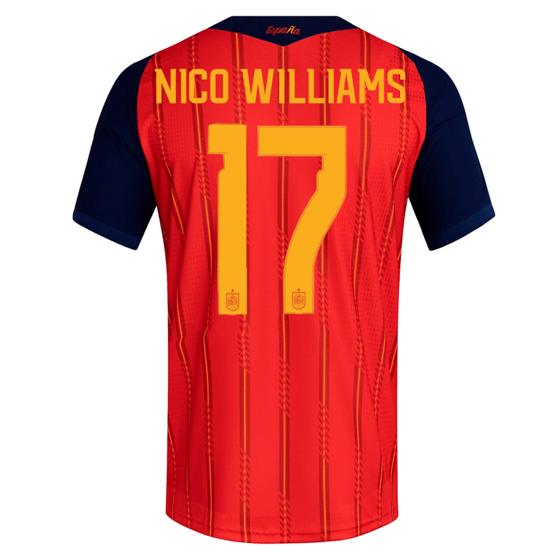 adidas Men's Nico Williams Spain Authentic World Cup Home Jersey 2026 (Vivid Red)