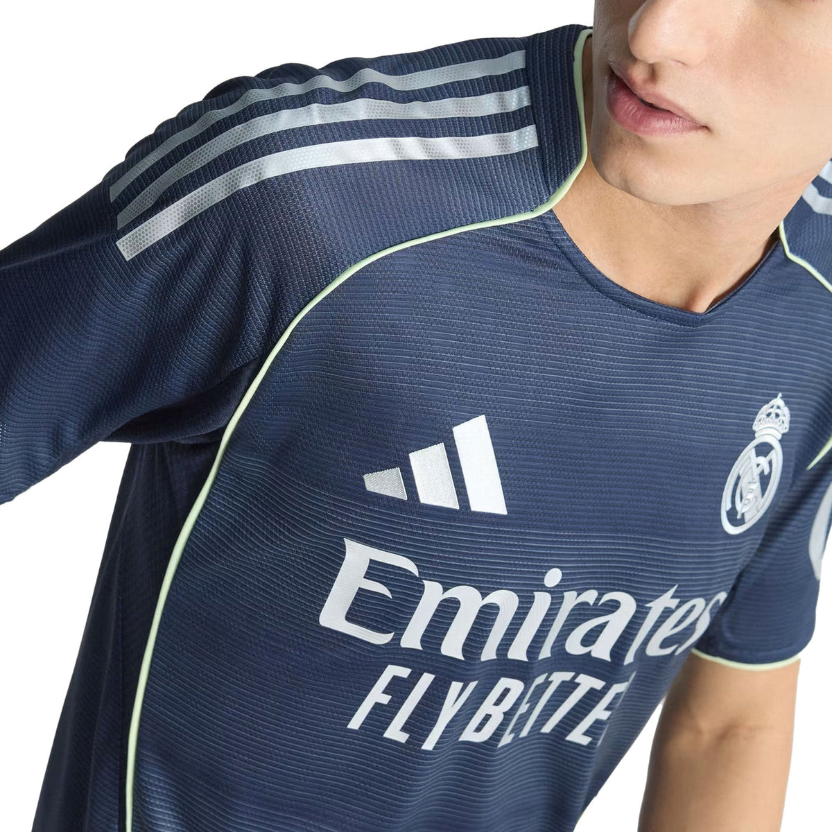adidas Rodrygo Real Madrid Authentic Away Jersey 25/26 w/ Champions League Patches (Legend Ink