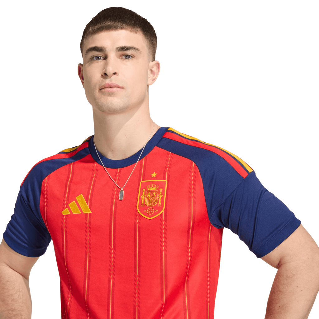 adidas Men's Cubarsi Spain World Cup Home Jersey 2026 (Vivid Red)
