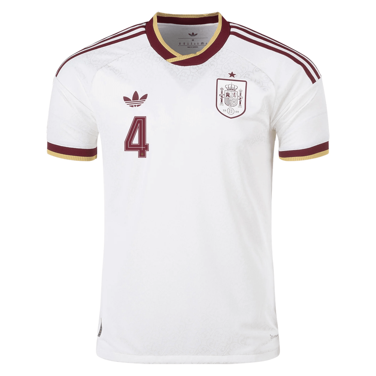 adidas Men's Spain Authentic Pau Cubarsí Away Jersey 2026 (White)