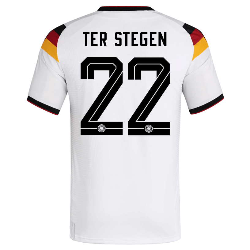adidas Men's Ter Stegen Germany Authentic Home World Cup Jersey 2026 (White/Black)
