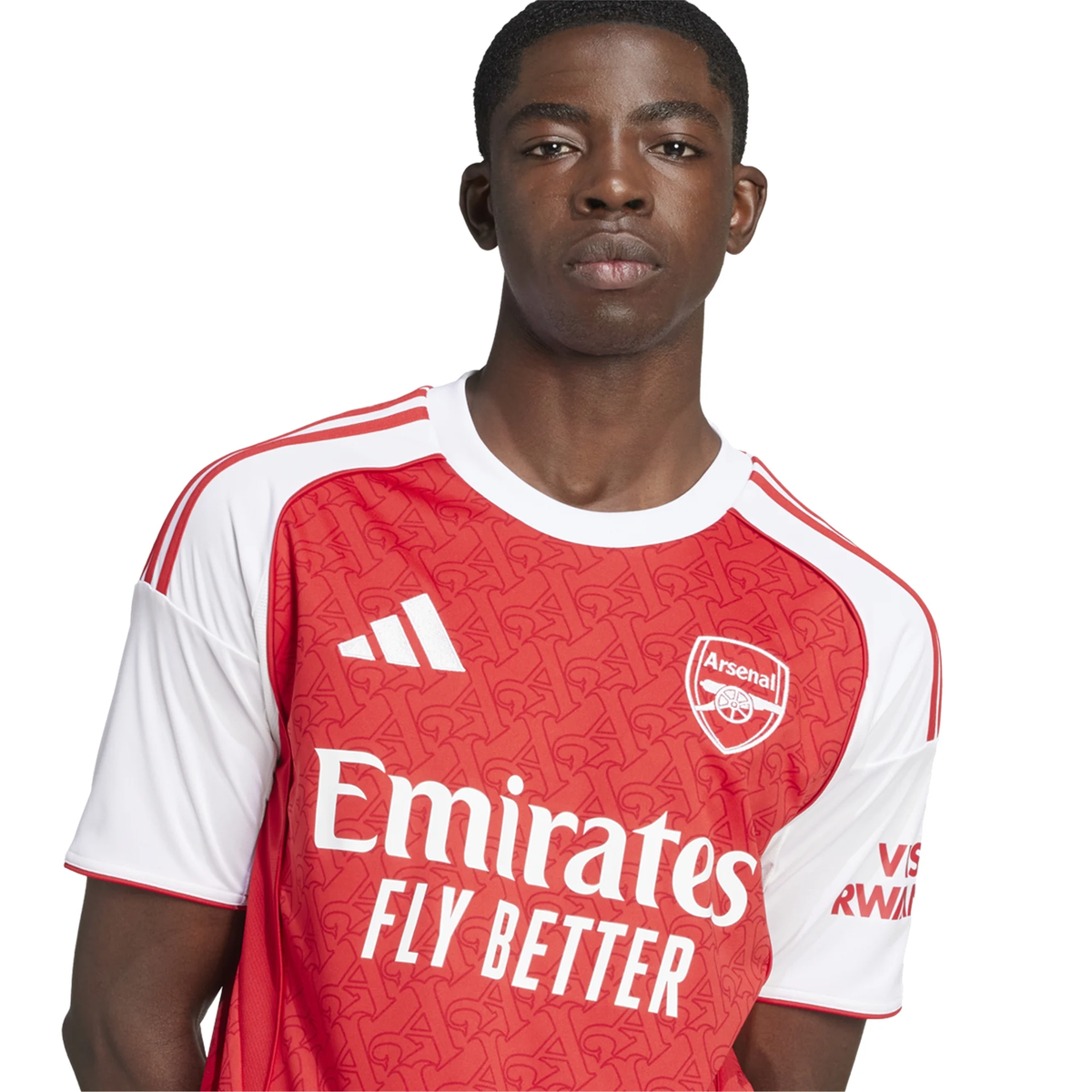 adidas Arsenal Home Jersey w/ Champions League Patches 25/26 (Better Scarlet/White)