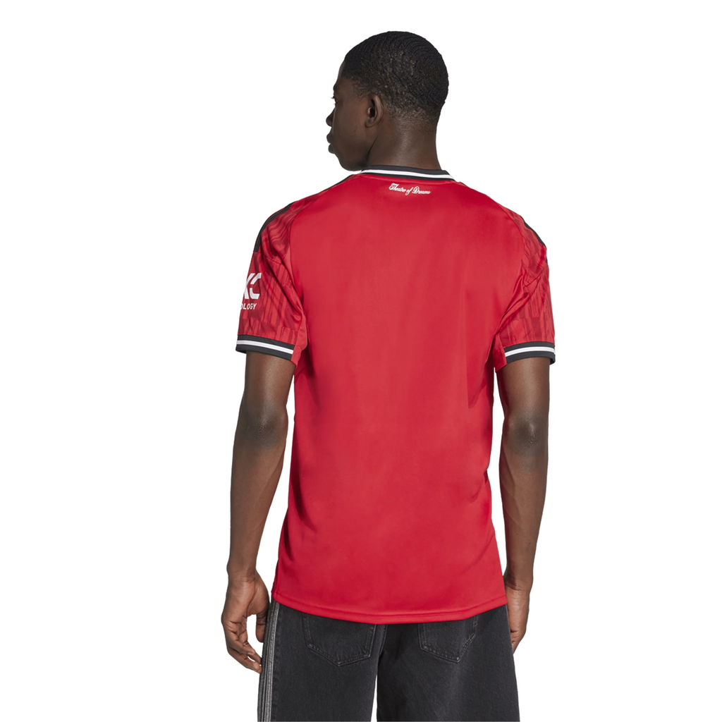 adidas Zirkzee Men's Manchester United Home Jersey 25/26 w/ EPL + NRFR Patches (Red)