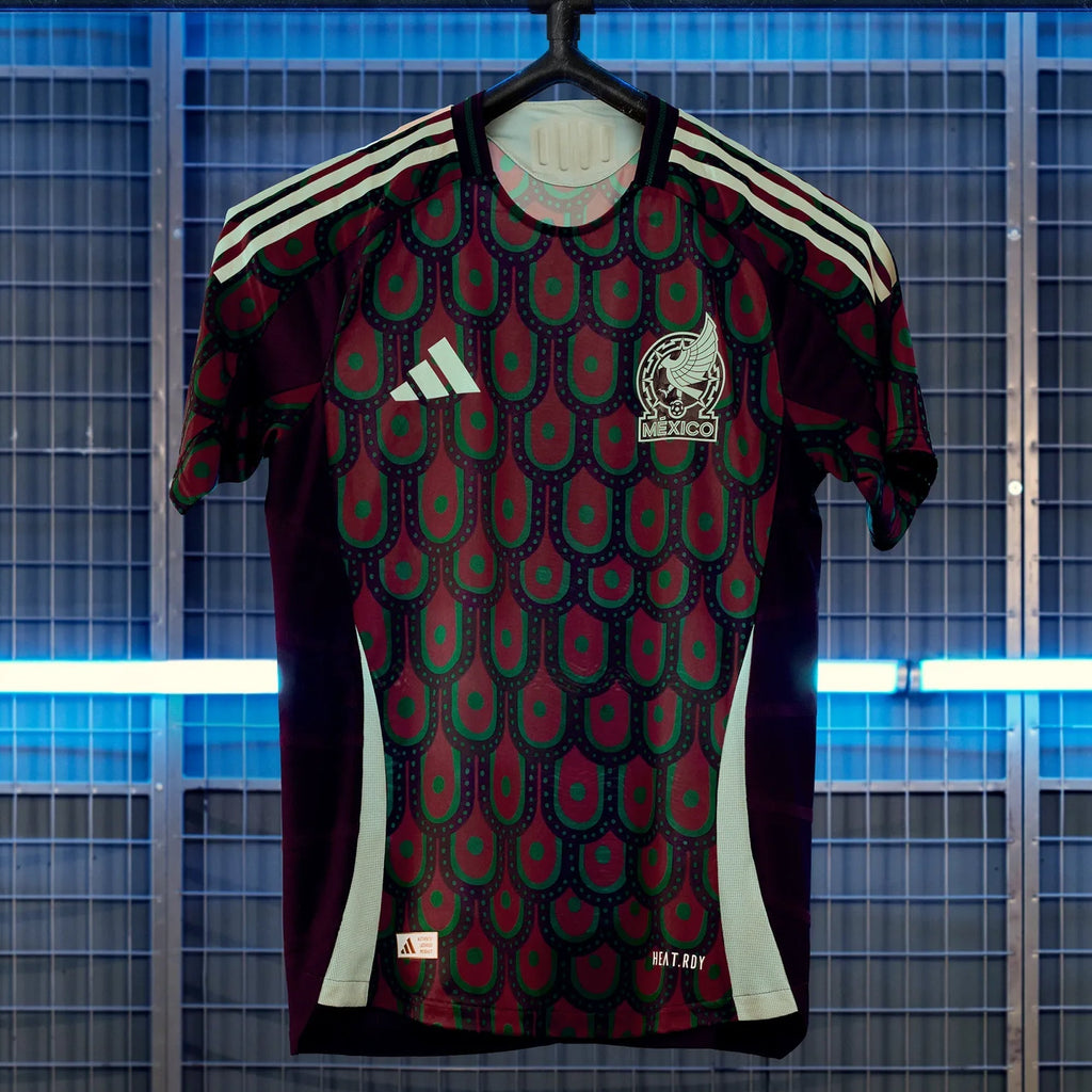 adidas Mexico Authentic Home Jersey 24/25 w/ Gold Cup 2025 Patches (Multicolor)