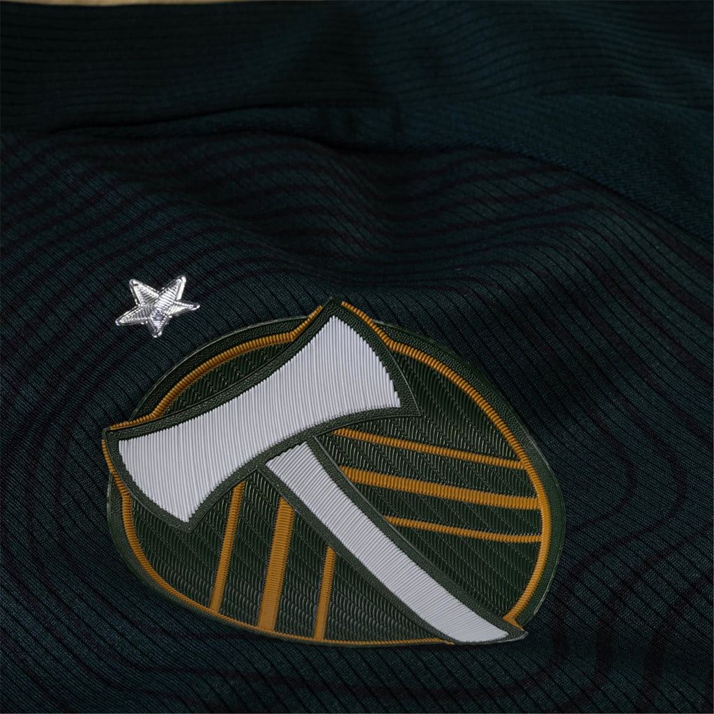 adidas Ariel Lassiter Portland Timbers Authentic Home Jersey w/ MLS & Apple Patch 25/26 (Green/Gold)