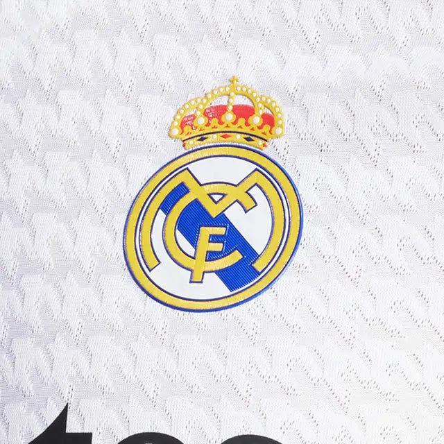 adidas Brahim Real Madrid Authentic Home Jersey w/ La Liga Patches 24/25 (White/Black)