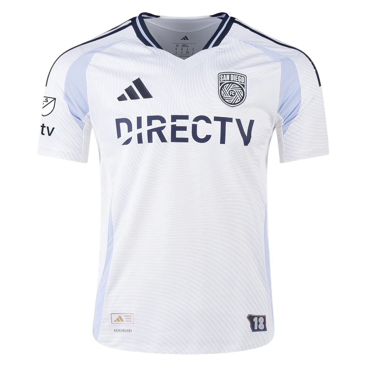 adidas San Diego FC Authentic Hirving Lozano Away Jersey 25/26 w/ MLS & Apple Patch (White)