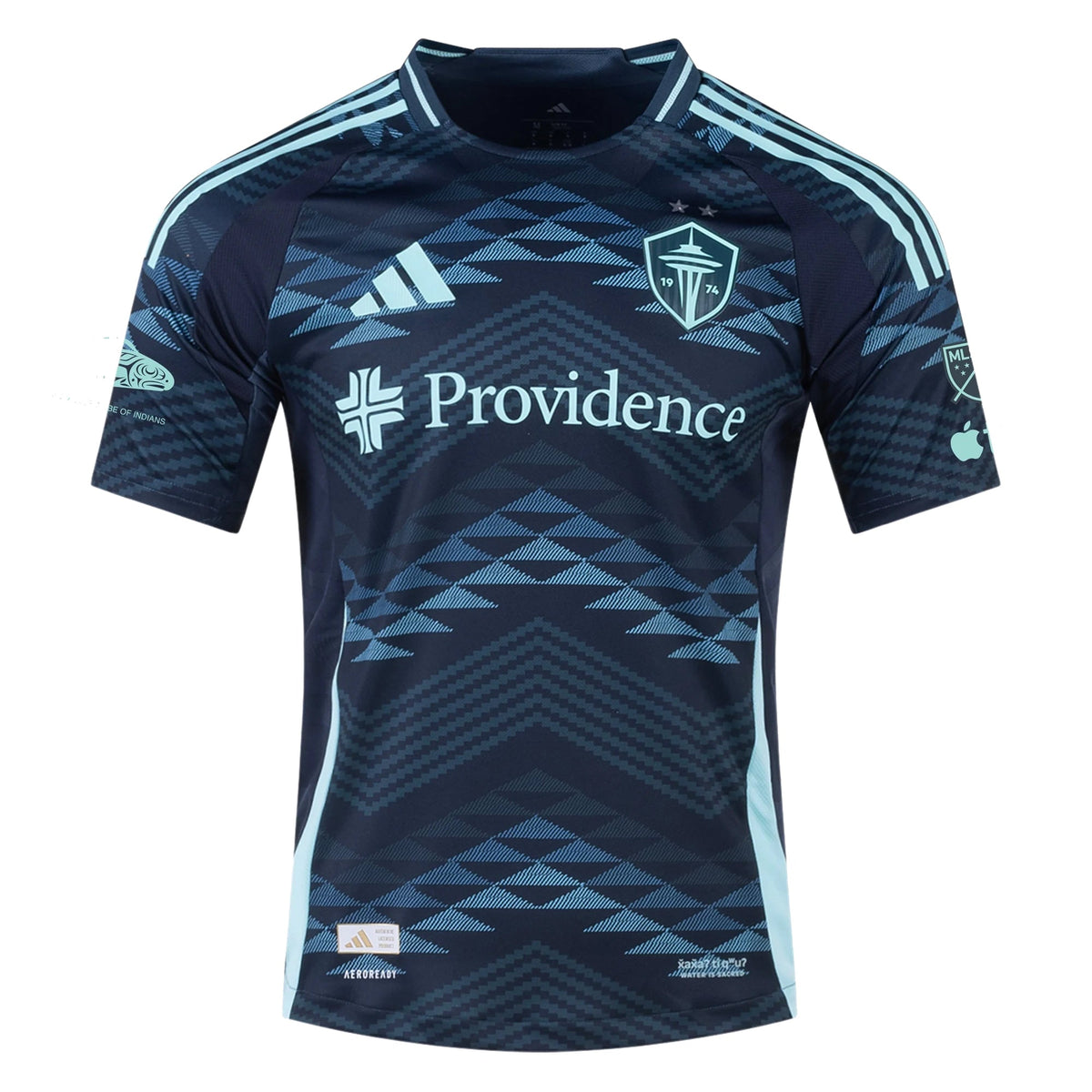 adidas J. Ragen Seattle Sounders Authentic Away Jersey 25/26 w/ MLS Patches & Sponsor (Aura Ink)