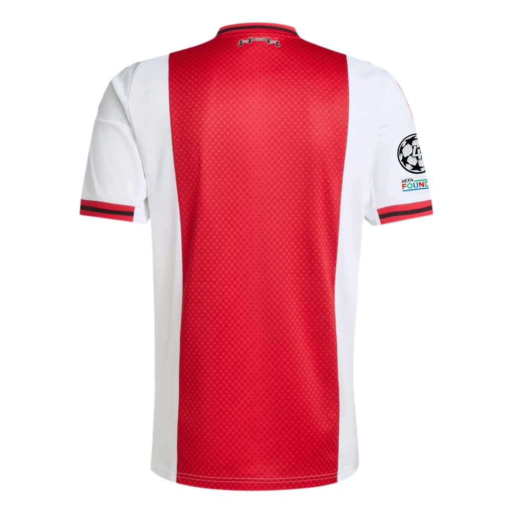adidas Men's Ajax Home Jersey w/ Champions League Patches 25/26 (Red/White)