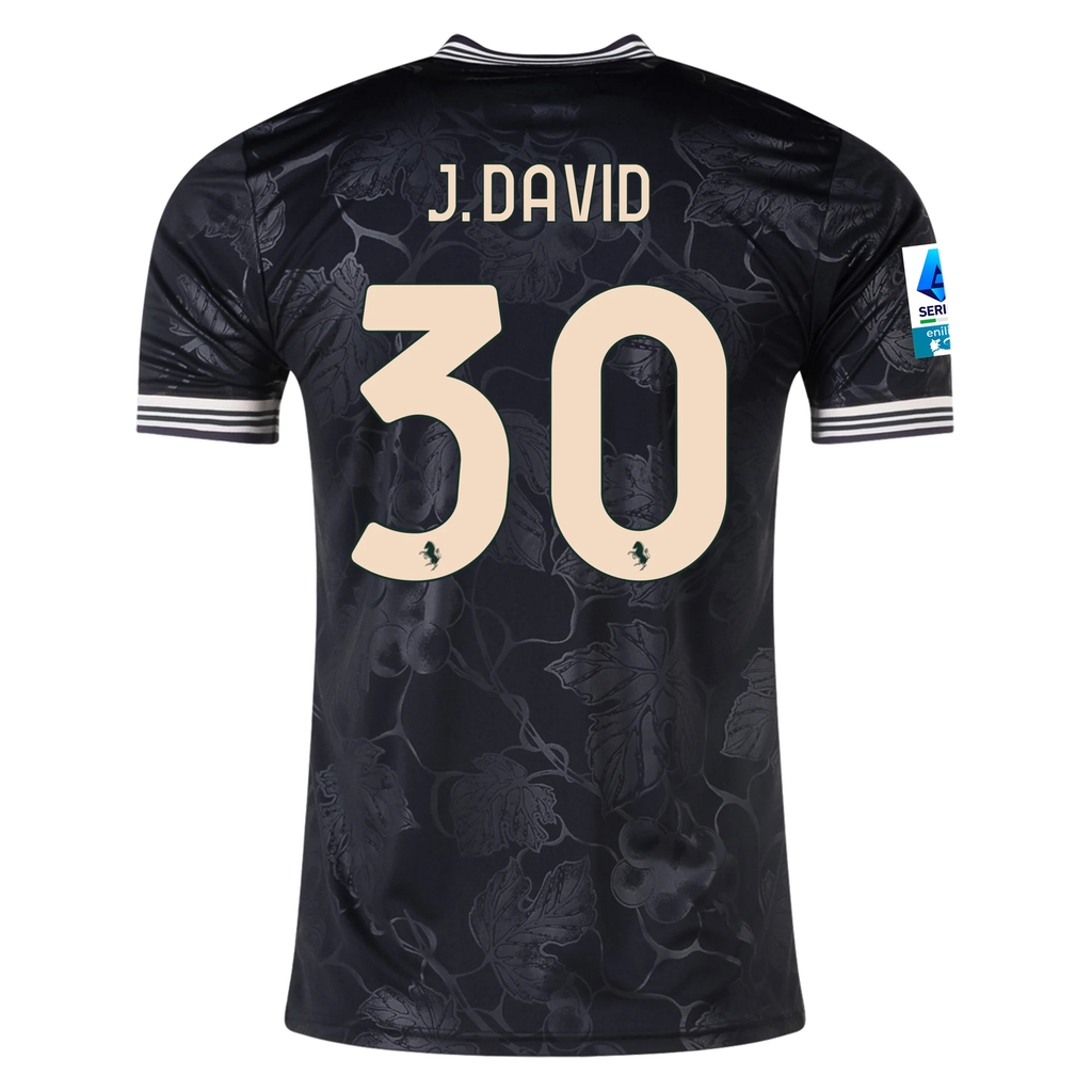 adidas Juventus Jonathan David Third Jersey w/ Serie A Patch 25/26 (Black)