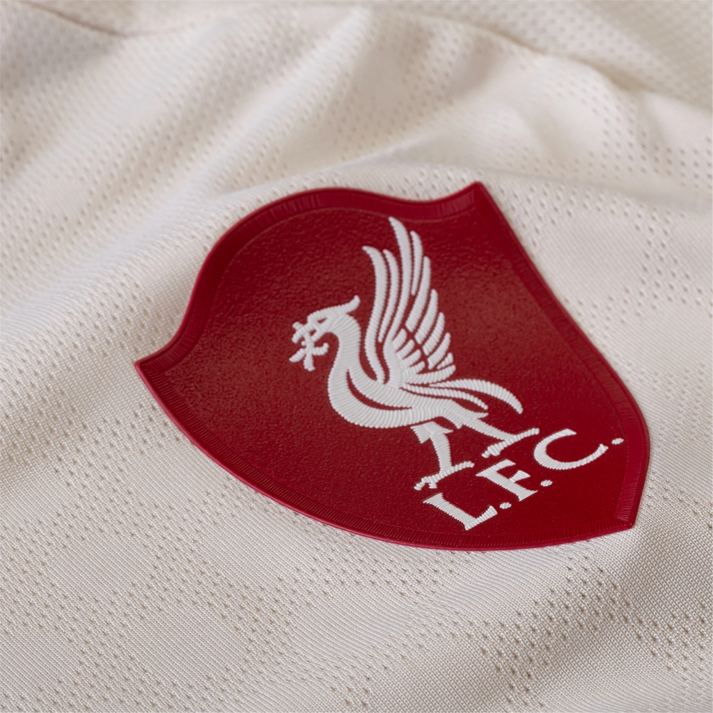 adidas Men's Liverpool Authentic Away Jersey w/ EPL + No Room For Racism Patches 25/26 (Wonder White)