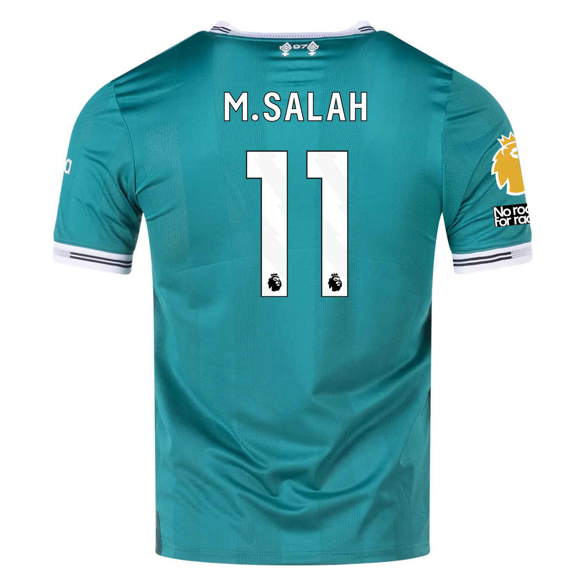 adidas Liverpool FC Authentic Mohamed Salah Third Jersey w/ EPL + No Room For Racism Patches 25/26 (Sea Green)