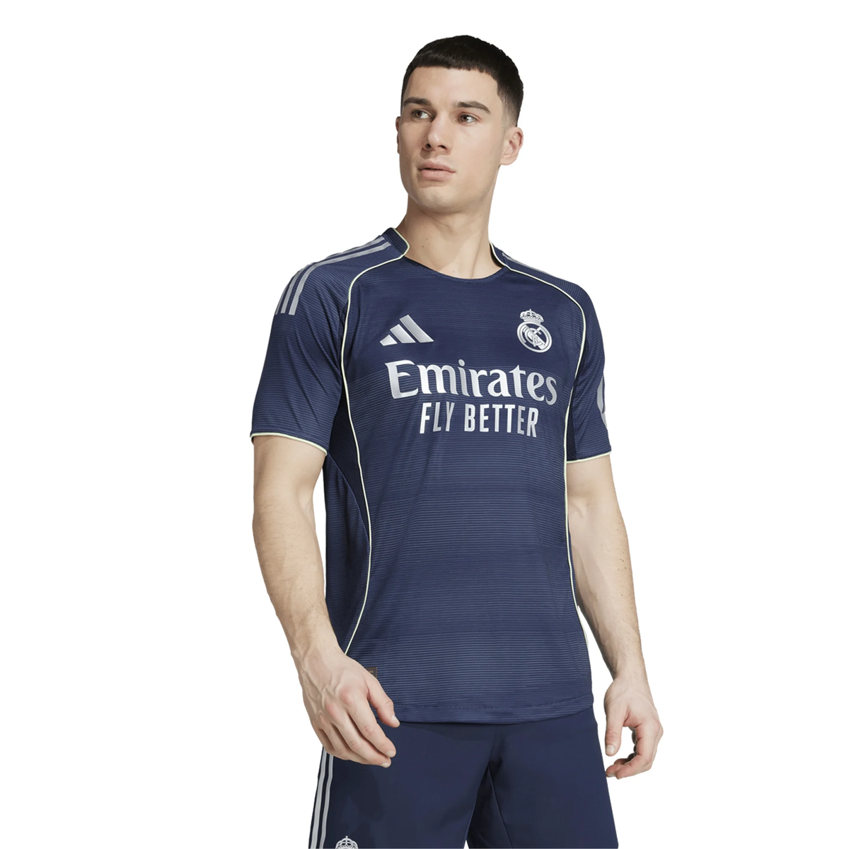 adidas Real Madrid Authentic Away Jersey 25/26 w/ Champions League Patches (Legend Ink)