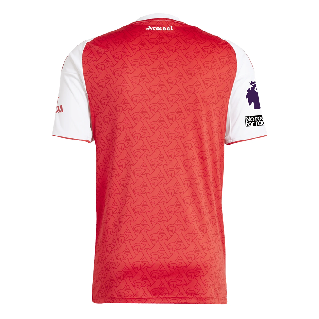 adidas Arsenal Home Jersey w/ EPL + No Room For Racism Patches 25/26 (Better Scarlet/White)