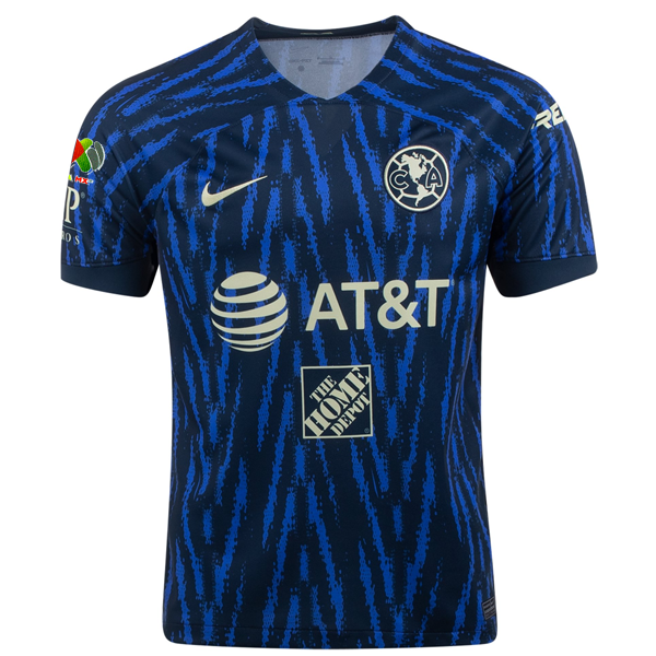 Nike Club America Federico Vinas Away Jersey w/ Liga MX Patch 22/23 (Armory Navy/Lemon Chiffon)