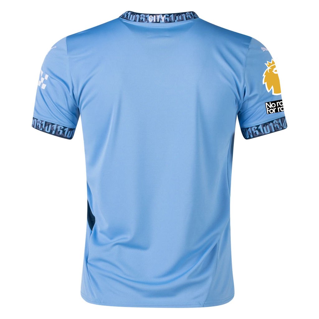 Puma Manchester City Home Jersey w/ EPL + No Room For Racism + Club World Cup Patches 24/25 (Team Light Blue/Marine Blue)