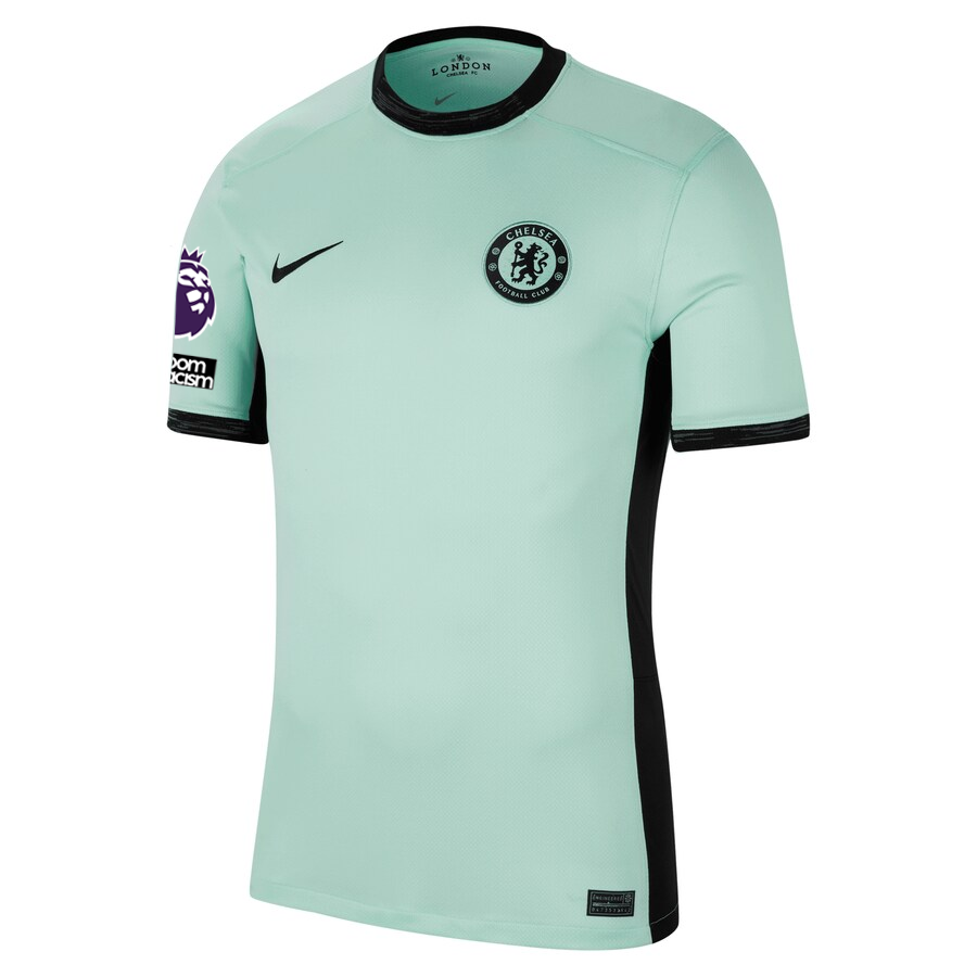 Nike Chelsea Enzo Fernandez Third Jersey w/ EPL + No Room For Racism Patches 23/24 (Mint Foam/Black)