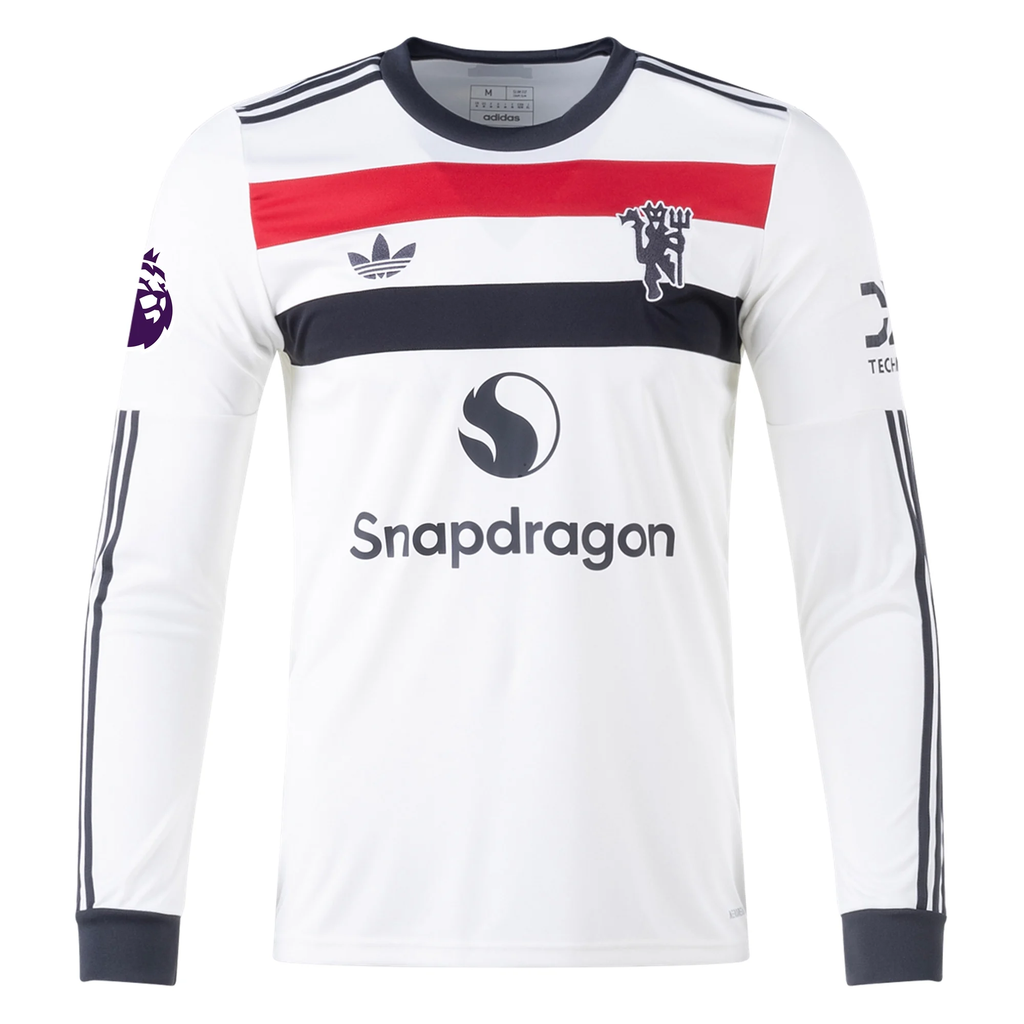 adidas Manchester United Mason Mount Third Long Sleeve Jersey w/ EPL Patch 24/25 (Off White)
