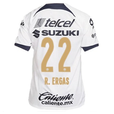 Nike Pumas UNAM Robert Ergas Home Jersey w/ Liga MX Patch 23/24 (White/Obsidian)
