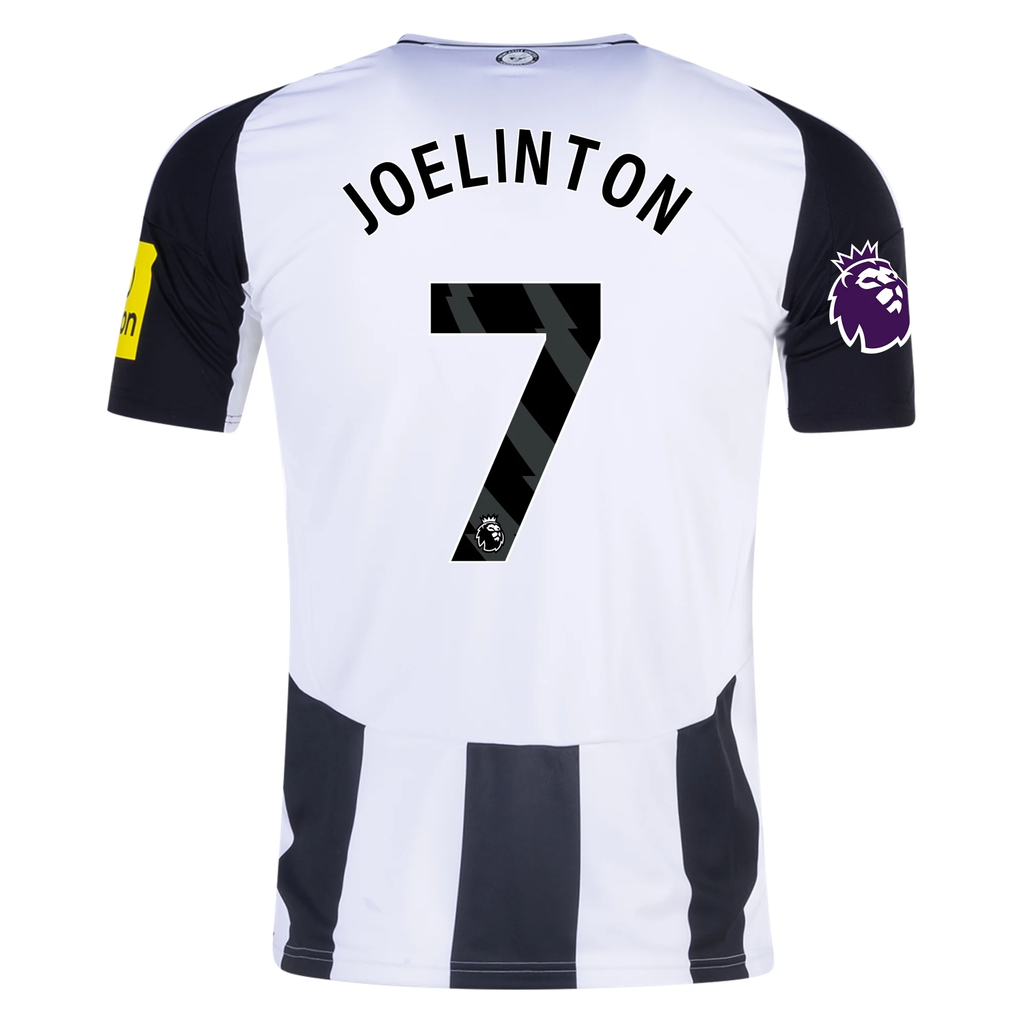 adidas Newcastle United Joelinton Home Jersey w/ EPL Patch 24/25 (Black/White)