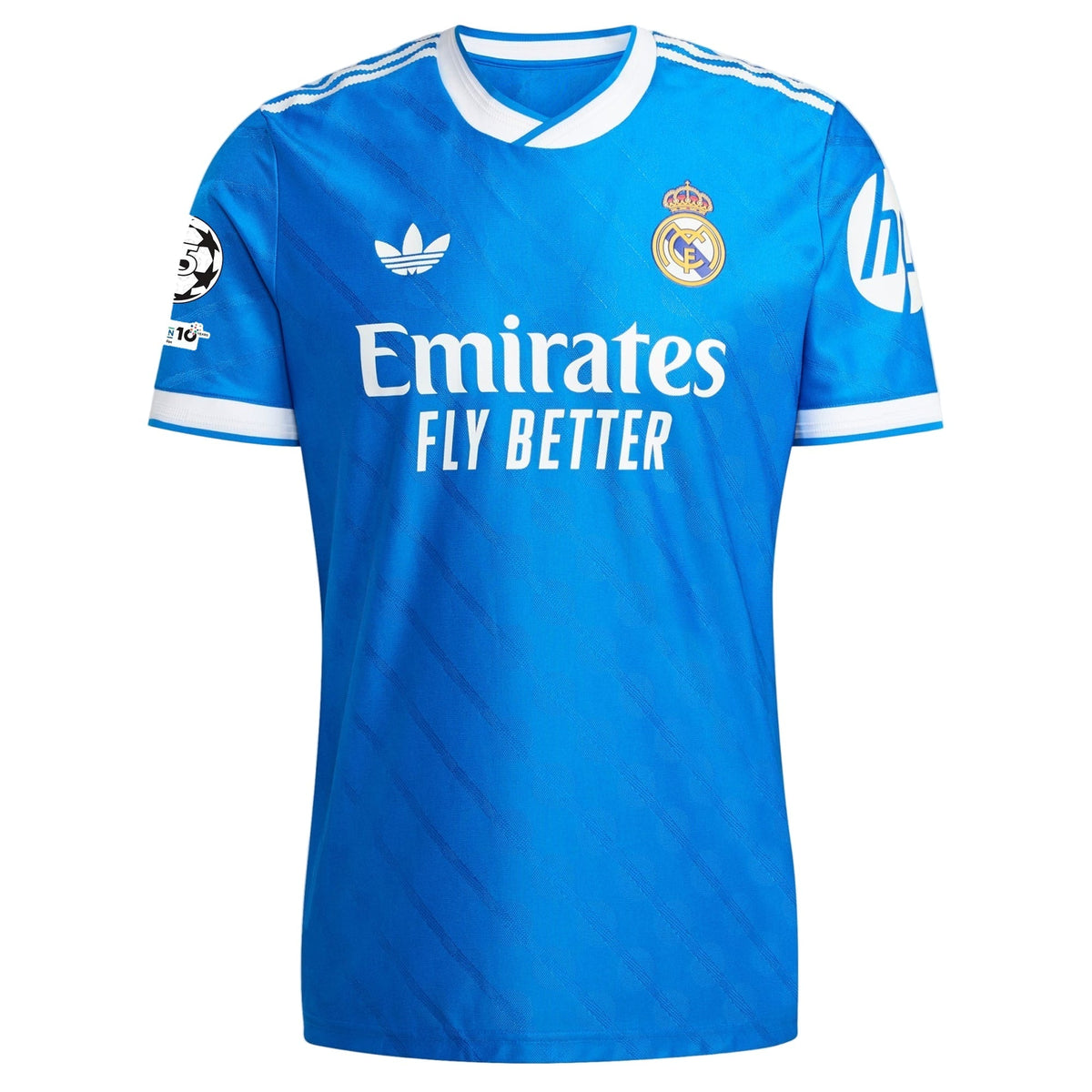 adidas Men's Trent Real Madrid 25/26 Authentic Third Jersey w/ Champions League Patches (Blue)