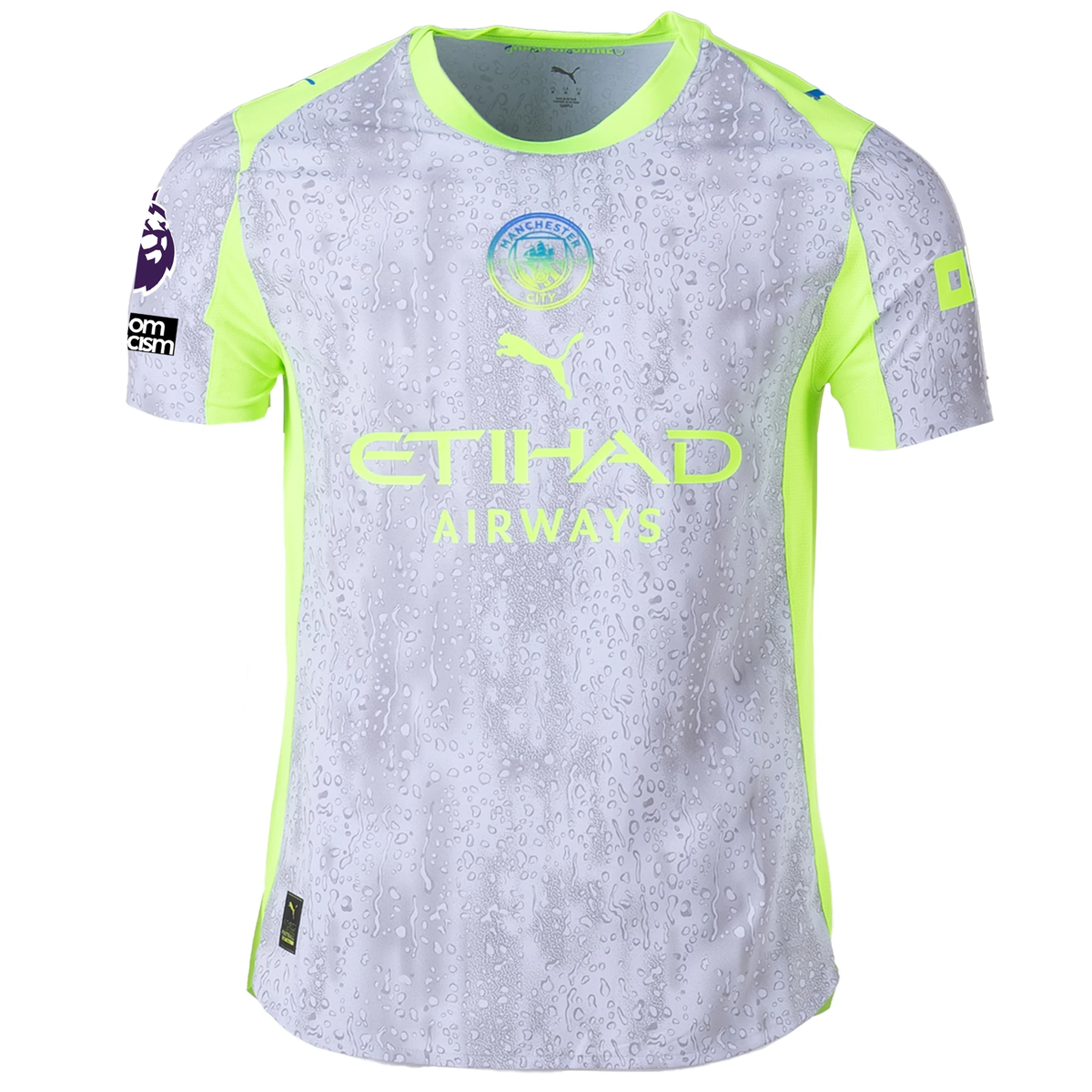 Puma Manchester City Authentic Rayan Cherki Third Jersey w/ EPL + No Room For Racism 25/26 (Cool Weather/Pro Green)