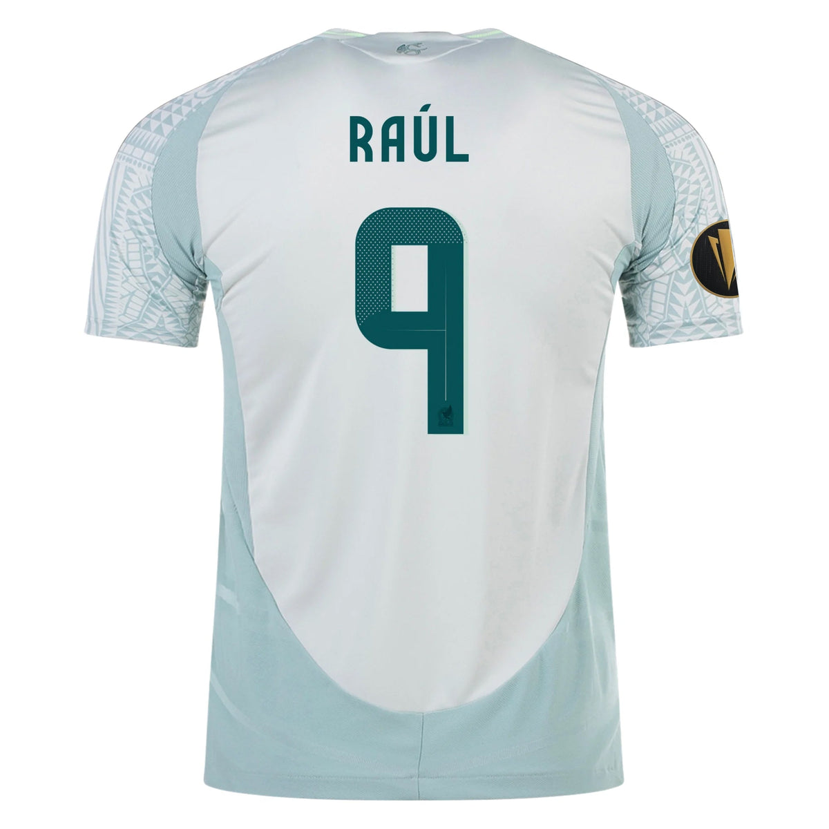 adidas Raul Jimenez Mexico Authentic Away Jersey 24/25 w/ Gold Cup 2025 Patches (Linen Green)