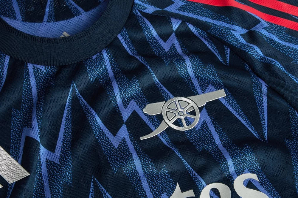 adidas Arsenal Authentic Viktor Gyökeres Away Jersey w/ EPL + No Room For Racism 25/26 (Indigo/Silver)