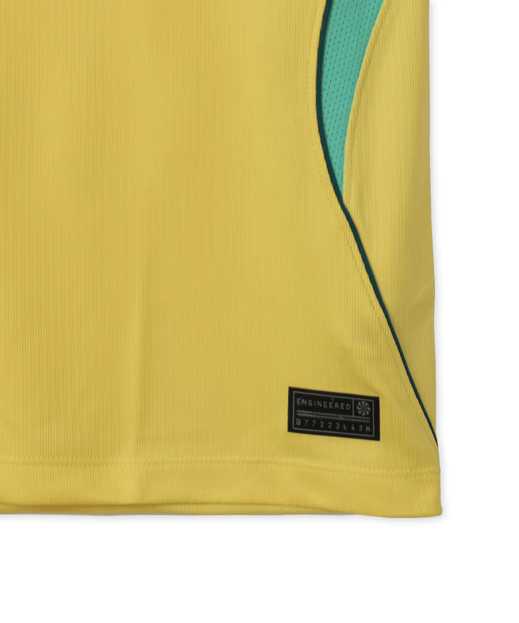 Nike Men's Brazil Home Stadium Jersey 2026 (Canary/Teal)