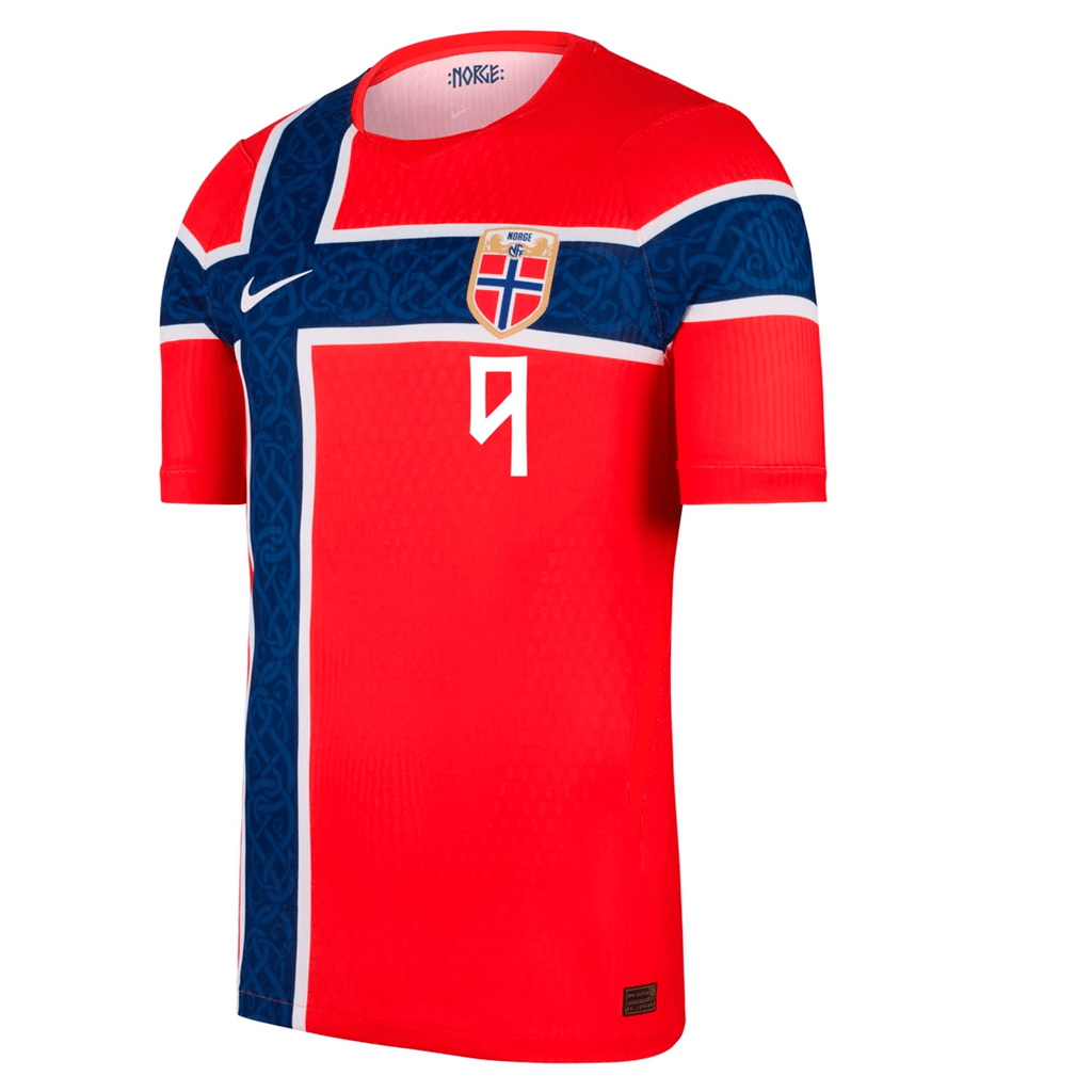 Nike Mens Norway Erling Haaland Match Authentic Home Jersey 2026 (Chile Red/White)