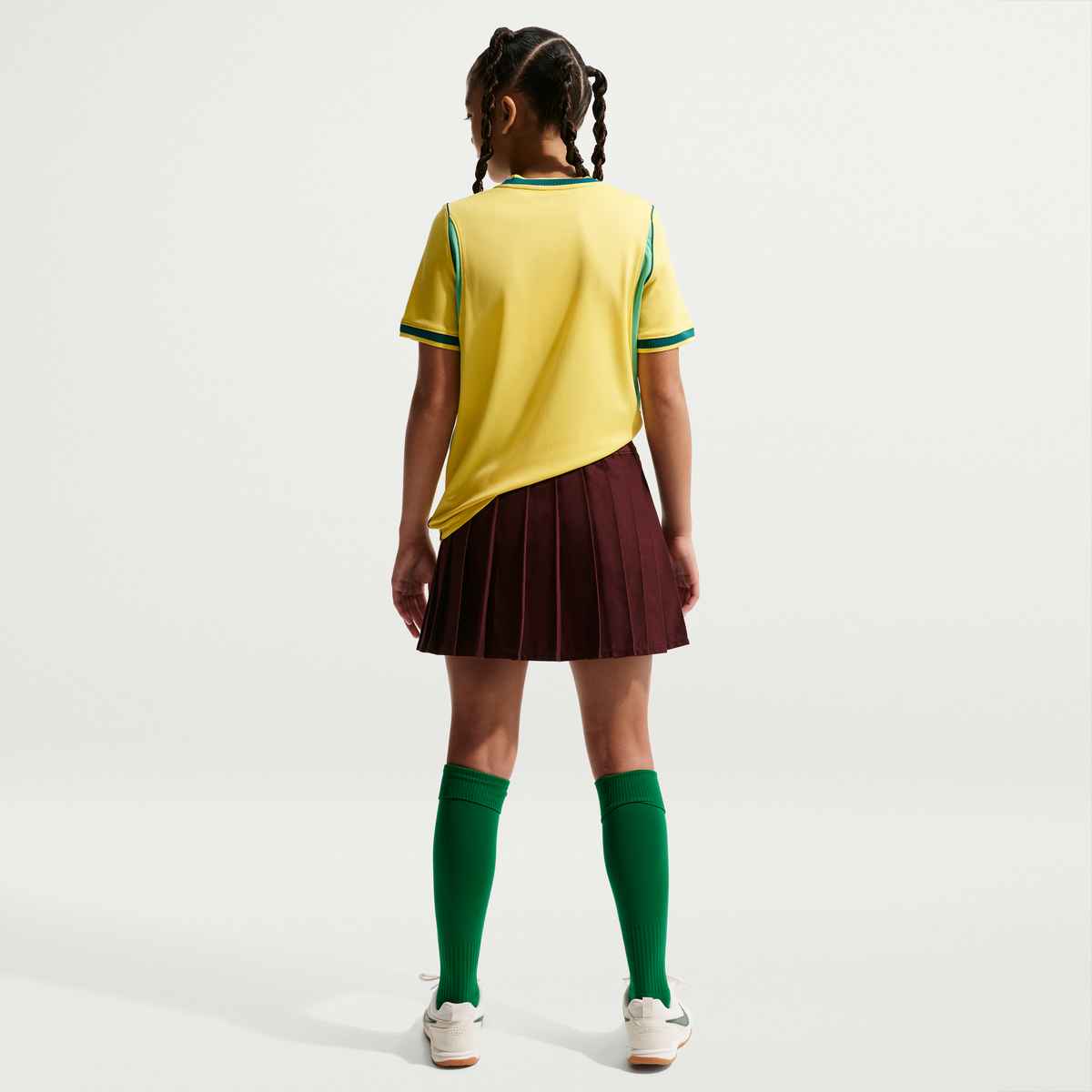 Nike Youth Brazil Pele Home Stadium Jersey 2026 (Yellow Canary/Teal)