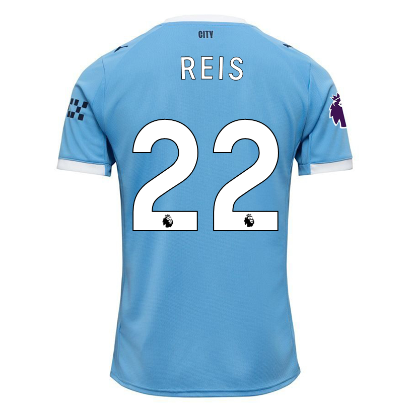 Puma Vitor Reis Manchester City Home Jersey 25/26 w/ EPL + Sponsor Patch (Team Light Blue/Puma White)