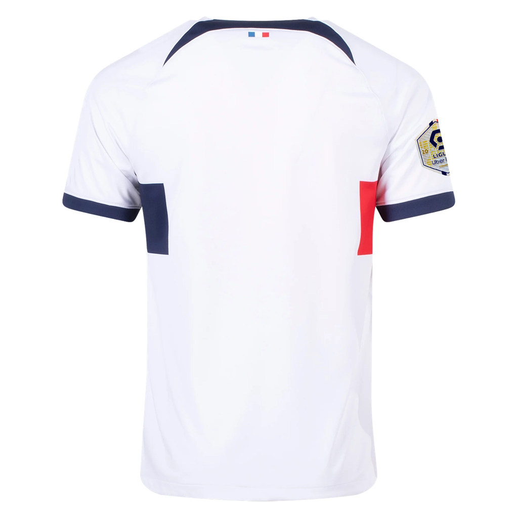Nike Paris Saint-Germain Away Jersey w/ Ligue 1 Patch 23/24 (White/Midnight Navy)