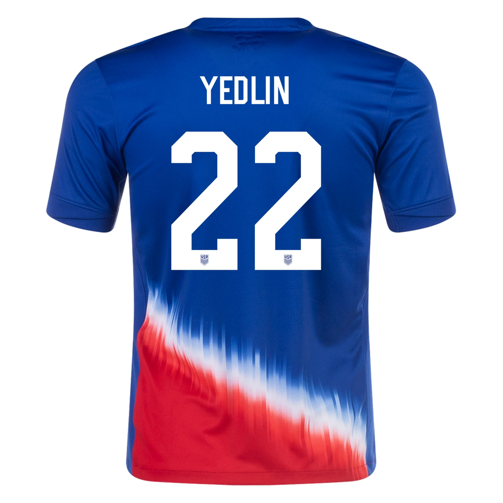 Nike Mens United States Deandre Yedlin Away Jersey 24/25 (Old Royal/Sport Red)